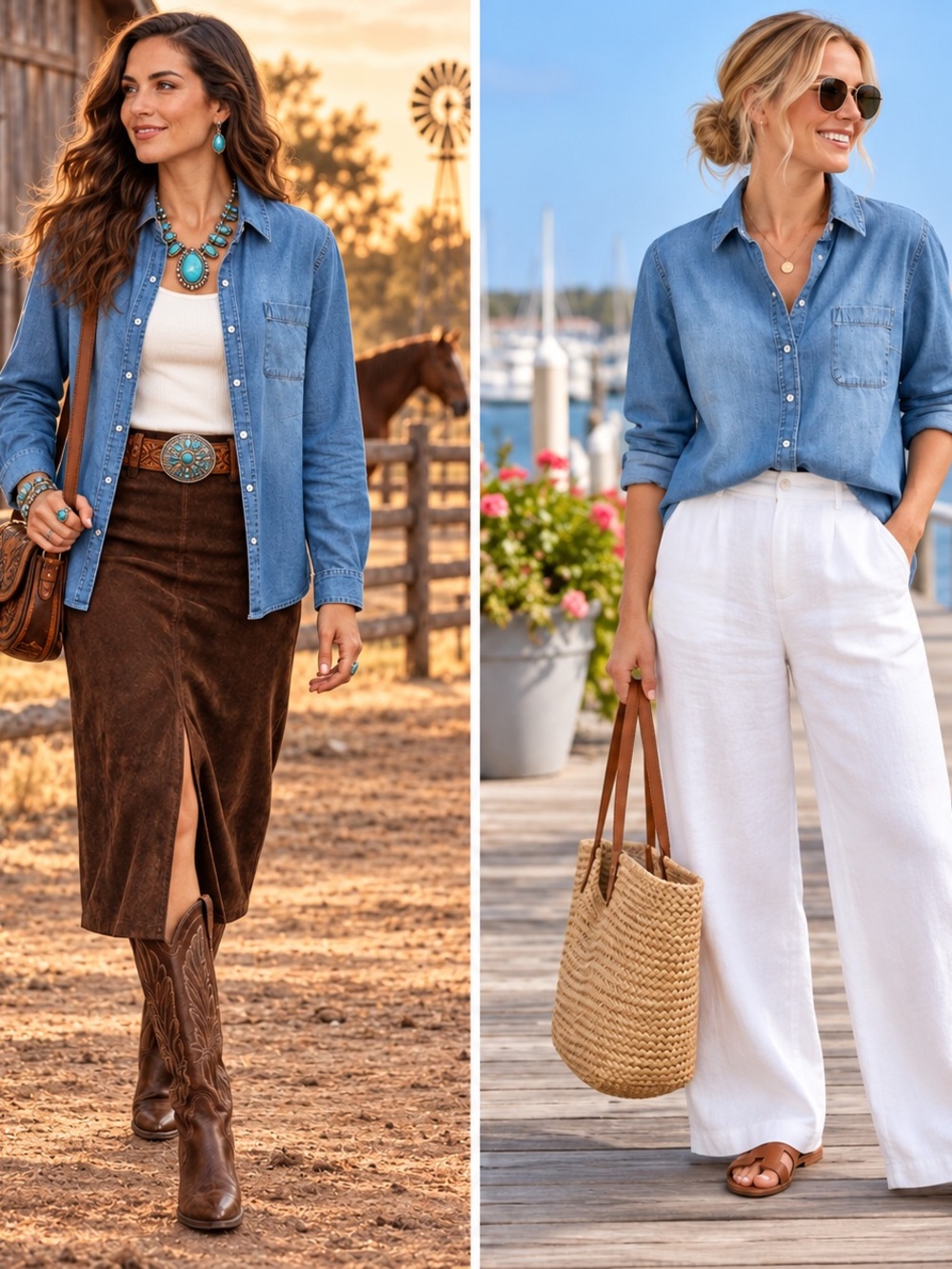 J.Jill Blue Chambray Denim Button Front Shirt Size Small NWT